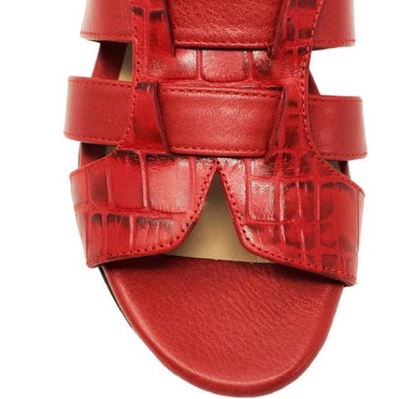 Hand Crafted Red Leather Sandals by Regina Romero Addy - Picture 10 of 12